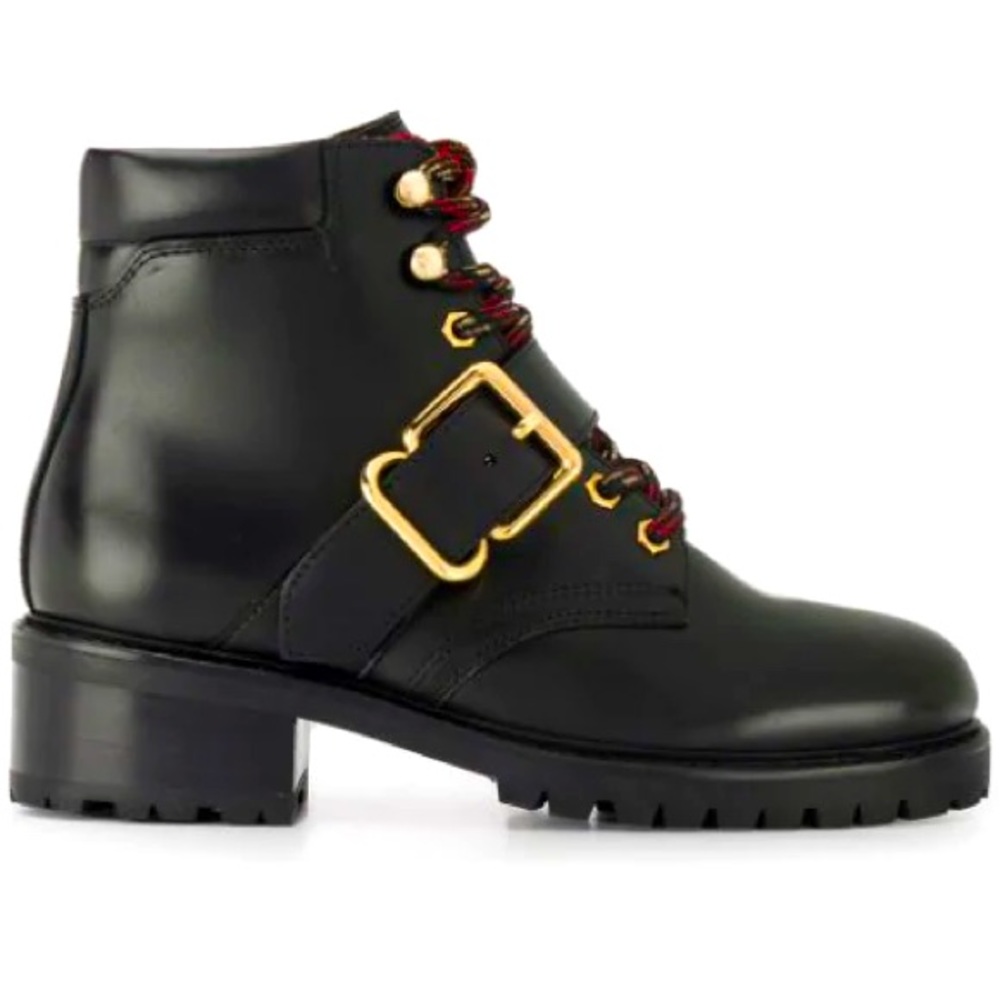 Sandro buckle-detail ankle boots in black
